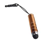 Mini lápiz táctil lápiz capacitivo universal portátil lápiz capacitivo con conector jack de 3,5 mm, elegante cabeza suave, resistente al agua, lápiz corto para smartphone, tablet Android, color dorado