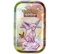 Mini Lata Pokémon SV8.5 - Versión en Inglés | Incluye 2 Sobres de Cartas TCG + Moneda Metálica + Tarjeta de Arte | Producto Oficial de Colección | BANDAI