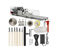 Mini Lathe Machine DIY Woodworking Wood Lathe Milling Machine Grinding Polishing Beads Drill Rotary