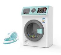 Mini lavadora de juguete para niños, lavadora realista con efectos sonoros y luminosos, movimiento giratorio con plancha - Juego educativo 3 años + idea regalo