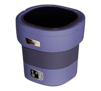 Mini lavadora, lavadora portátil plegable de 12 L con cesta giratoria, pequeño aparato de limpieza integrado para viajes y dormitorios, funcionamiento de bajo ruido de 45 dB