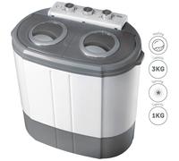 Mini Lavadora Portátil Camping 3Kg Lavado, 1 Kg Centrifugadora 2 Compartimentos