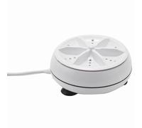 Mini lavadora portátil con alimentación USB para camping y uso personal de lavandería.