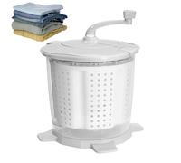 Mini lavadora portátil con cesta de deshidratación desmontable, funcionamiento con manivela, diseño 2 en 1, no requiere electricidad, ideal para dormitorios y apartamentos