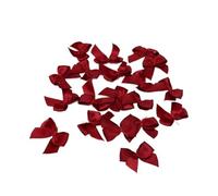 Mini lazo 2 * 2,5 cm pequeño Dacron cinta arco artesanía decoración hecho a mano DIY fiesta arcos Para Costura(50pcs,Color 15)