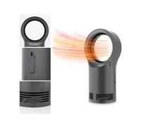 Mini Leafless Heater, Fan Heater with 2s Fast Heating, Tip-over and Overheat Protection (Black), for Bathroom, Office, Living Room