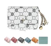 Mini Leather Cash Wallets with Zipper, Slim Zippered Wallet, PU Leather Stain-Resistantand Weather-Resistant, Small Wallet for Women Zip Bifold Vintage Wallets Goth Purse (Floral)