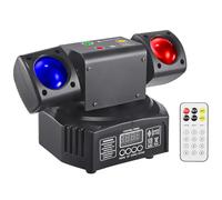 Mini LED Moving Head Luces de Efecto Doble Cabeza RGB Color 3535 Perlas, 10 W Strobe Beads DMX512 Control de Señal Activación de Sonido