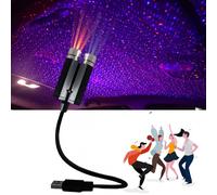 Mini Led Projection Lamp Star Night, Emrefashion Laser Lights, Star Roof Lights for Car, Car and Home Ceiling Romantic USB Night Light - Plug and Play (Red & Blue Dual Colors-Constant)