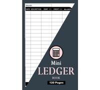 Mini Ledger Book: Simple Accounting Log Book, Small Income-Expenses Register, To Keep Track & Record your Daily Finances & Transactions, Perfect for Personal and Business Use, 120 Pages.