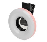 Mini Lente Macro para Teléfono Celular, Luz de Anillo con Clip con Zoom de 15X, 3000K-6500K 5 Flashes Externos de Atenuación para Teléfono Celular Lente de Luz para Selfies para