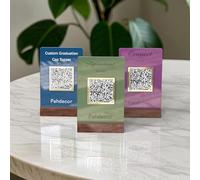 Mini letrero de código QR personalizado para exhibición negocios escaneo para pagar múltiples Venmo Instagram aplicación letrero redes sociales placa acrílica salón belleza peluquería (transparente)