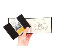 Mini libro de bocetos y dibujo para lápiz y carboncillo blanco naturaleza libre de ácido 140 g/m², 60 páginas 125 x 90 mm
