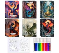 Mini libros para colorear para niños Halloween Libros sobre dragones Cuaderno para colorear sobre dragones Regalos para fiestas