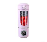 Mini licuadora de batidos de 700 ml, exprimidor portátil con 12 cuchillas direccionales, base recargable para frutas, verduras, bebidas caseras, beige (morado)
