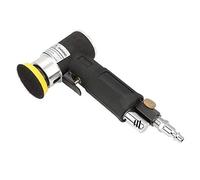 Mini Lijadora de ángulo de aire, Mini Lijadora Excéntrica 16000 TR/Min Herramienta Pulidora Rotativa Ángulo 90° Presión Orbital Aire Neumático con 2inch y 3inch Almohadilla de Lijado