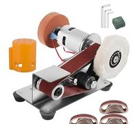 Mini Lijadora de Banda Ajustable de 7 Velocidades, Amoladora Eléctrica y Afilador de Cuchillos de 15 Grados, Acero Inoxidable 304 4000-9000/Min Para Pulido Artesanal