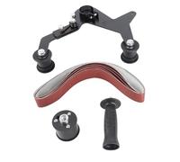 Mini Lijadora de Banda con Pulidora DIY, Herramienta Amoladora Angular para Tubos de Acero Inoxidable, Material de Aleación de Aluminio, M14, Incluye 5 Correas Abrasivas