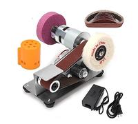 Mini lijadora de banda eléctrica multifuncional, máquina pulidora DIY, amoladora de cinturones, afilador, cortador, bordes de cuchillo,Bajo nivel de ruido(Style 1)