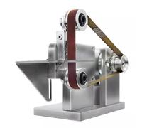 Mini Lijadora Eléctrica De Banda, Máquina Pulidora Y Esmeriladora para Bricolaje, con 10 Bandas, Fuente De Alimentación con Regulación De 7 Velocidades, Rotación hacia Adelante/atrás