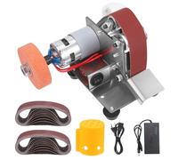 Mini lijadora eléctrica, lijadora pequeña con 20 bandas de lijado, 7 velocidades ajustables, pulidora multifunción para metal/madera/bricolaje/herramientas y cuchillos