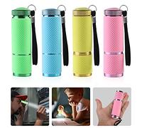 Mini linterna - 4 unidades pequeñas linterna niños para regalo de cumpleaños infantil, 9 LED de aluminio pequeña lámpara de mano de colores, resistente al agua, juego de linternas LED para la escuela,