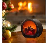 Mini linterna de chimenea, luz decorativa de chimenea eléctrica de chimenea eléctrica sin envejecimiento, lámpara de chimenea de linterna USB operada por batería para decoración del hogar adorno de N