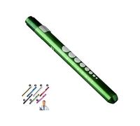 Mini linterna de linterna supertool de diagnóstico médico, mini linterna LED reutilizable linterna para el hogar al aire libre médico EMT emergencia (verde, 1 paquete)