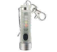 Mini Linterna de Llavero LED Recargable Usb-c 400 Lúmenes | Luz de Trabajo, Detector UV Violeta, Clip para Bolígrafo, Ipx6, PC y Acero Inoxidable