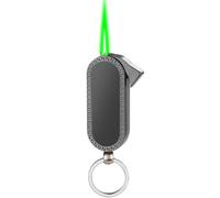 Mini linterna encendedor, resistente al viento, llama ajustable de butano, gas recargable, para novio o marido, diseño de llavero compacto para un fácil transporte