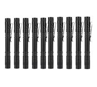 Mini linterna LED, linterna impermeable, luz de pluma, linterna pequeña de mano, para actividades al aire libre, inspección, trabajo, reparación, regalo, 2 pilas AAA (no incluidas) (10 piezas)