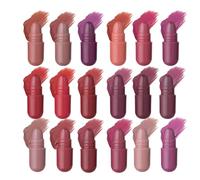 Mini Lipstick - 18 Colors Pills Shape Long Lasting Stain | 18 Pieces Lipstick Kit Suitable For Travel Party Wedding Date Holiday Birthday Prom School College Festivals
