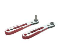 Mini llave de trinquete con mecanismo de 36 dientes, mango de acero al cromo vanadio de 4 pulgadas para puntas hexagonales de 4 pulgadas y enchufes cuadrados, giro bidireccional de pulgar (1 llave)