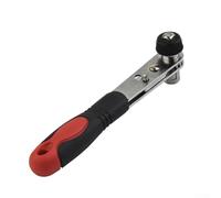 Mini llave de trinquete de 1/4 de pulgada con enchufe rápido, herramienta de varilla de destornillador reversible de 6,35 mm para reparación portátil, mango chapado en hierro, 5.00 x 1.26 pulgadas
