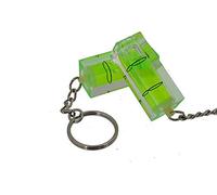 Mini llavero acrílico con nivel de bloque, nivel para colgar cuadros, nivel de bolsillo, nivel de burbuja, magnético, paquete de 2 (verde) (sin magnetismo)
