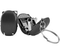 Mini llavero cortaúñas, cortaúñas de viaje EDC con limas de uñas, diseño plegable de metal, 1.2 pulgadas de longitud, cuchillas afiladas de acero inoxidable (negro)