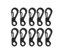Mini llavero de acero inoxidable con clip resorte y gancho mosquetón(Black)