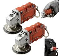 Mini llavero de amoladora, llavero realista para amantes de las herramientas, herramientas de pulido coleccionables, Rojo, 2 unidades, Taille unique