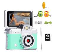 Mini llavero de cámara, cámara digital, compacto y portátil, modo dual selfie, pantalla HD de 0.96 pulgadas, llavero de batería de 2 horas de duración (viene con una tarjeta de memoria como regalo