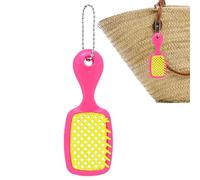 Mini llavero de cepillo, accesorio portátil de color brillante, cepillo de pelo compacto y pequeño, práctica herramienta de viaje para estudiantes familiares, adultos, hombres y mujeres, uso diario en