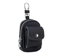 Mini Llavero De Mochila - Bolsa Antipérdida Con Clip De Metal Suave | Llavero De Cuero PU | Organizador Versátil De 4,33x3,15x1,38 Pulgadas Para Hombres, Mujeres, Tarjetas De Transporte Familiares, Au