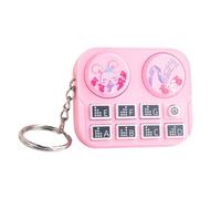 Mini llavero de tablero de DJ, colgante pequeño de reproductor de DJ, llavero de disco musical, para mochila, bolso, viajes, hogar, oficina, viajes, aula, rosa, Refer to description