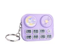 Mini llavero de tablero de DJ, colgante pequeño de reproductor de DJ, llavero de disco musical, para mochila, bolso, viajes, hogar, oficina, viajes, aula, Morado (, Refer to description