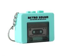 Mini llavero grabador de cinta retro - Grabadora de voz de 40 segundos y reproductor de música con diseño de casete vintage, colgante de grabación de sonido portátil para mochilas, regalos y bolsos |