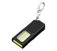 Mini llavero LED linterna, recargable, luz de trabajo colgante, impermeable, para acampar, caminar, 600 lúmenes