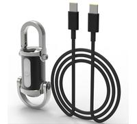 Mini llavero linterna portátil de 1200 lm, luz LED con bombilla COB, 7 modos estroboscópico SOS rojo azul, carga rápida tipo C, impermeable para acampar al aire libre, senderismo, compatible con