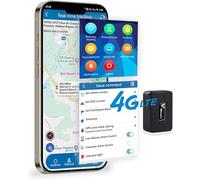 Mini Localizador GPS para Niños y Ancianos sin Suscripción, Rastreador GPS para Perros IP65 Impermeable, Localización en Tiempo Real, Historial de Rutas y Geovalla, GPS Tracker para Coche con Imán