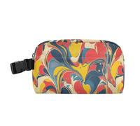 Mini lonchera manos libres para hombre, mantiene la comida caliente, bolsas de refrigeración para universidad, arte pop retro, patrón de teñido anudado