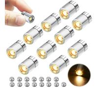 Mini Luces LED,Mini Luz LED Adhesiva, Luces LED Pilas Lámpara Decorativa para Decorar Casas de Muñecas, Modelos en Miniatura 3D,Accesorios para Casa de Muñecas (Blanco cálido)