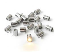 Mini luces para manualidades, 20 piezas de pequeñas luces LED con cuerpo de metal, interruptor giratorio de encendido/apagado para efectos blancos cálidos y multicolores, manualidades para proyectos